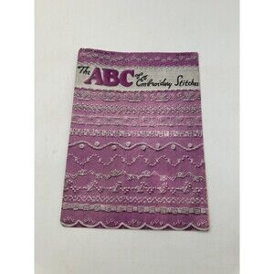 RARE 1951 Vtg ABC of Embroidery Stitches Crochet Star Book No. 85